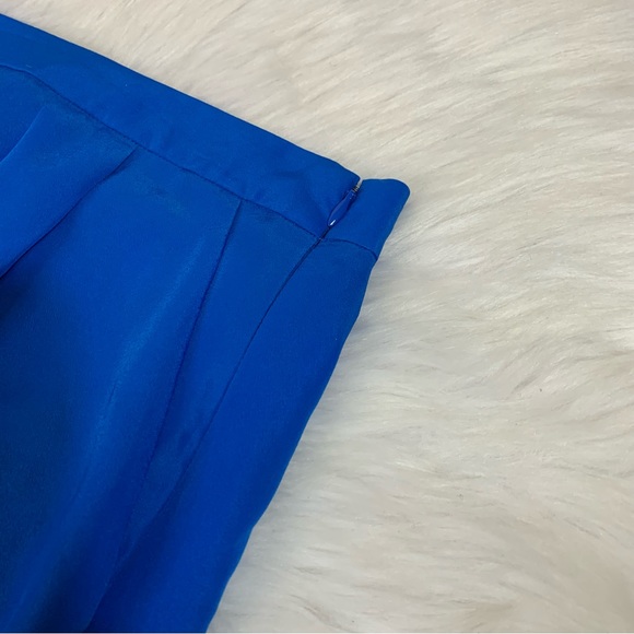 J Crew Blue Green Pleated Mini Skirt Size 4 - Picture 10 of 11